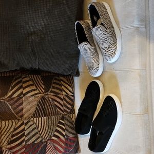 Bundle of 2 Pairs, Time & Tru Brand Slip On Sneakers, Size 6.5,  NWT